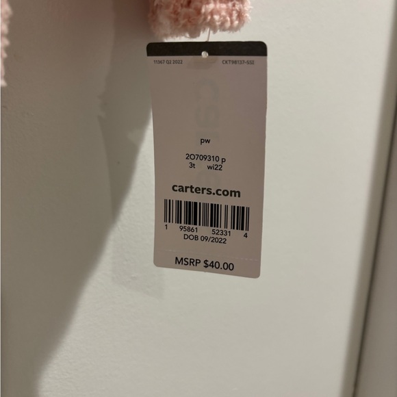 Carter's Soft Pink Ruffle Sweater - Picture 3 of 3